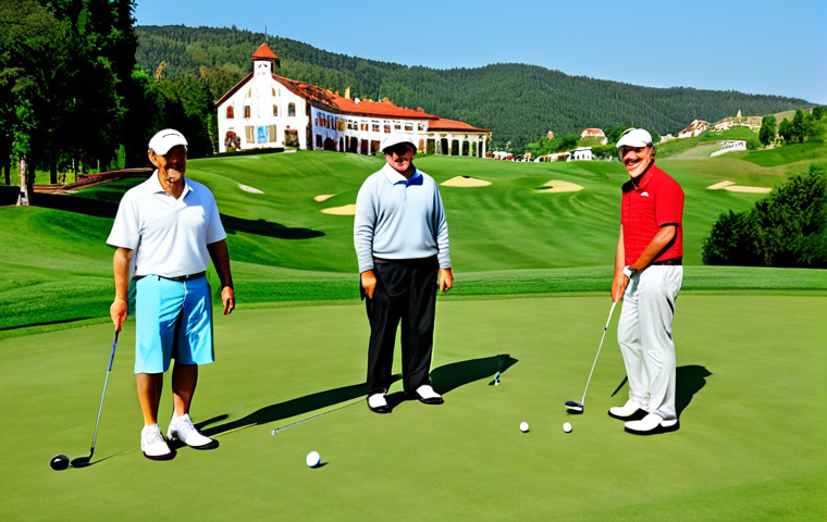 골프 티칭을 위한 커뮤니케이션 스킬 - Tech-Savvy Coaching**

"A modern golf coach using a tablet to analyze a golfer's swing on the drivin...