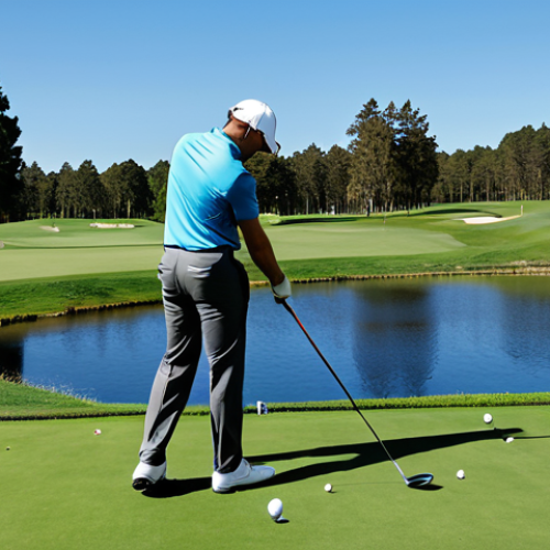 Home 5 골프코치 실무에서 사용하는 장비와 도구 - Modern Golf Coaching**
"A professional golf coach, fully clothed in appropriate athletic wear, usin...