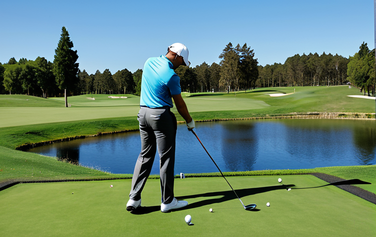 골프코치 실무에서 사용하는 장비와 도구 - Modern Golf Coaching**
"A professional golf coach, fully clothed in appropriate athletic wear, usin...